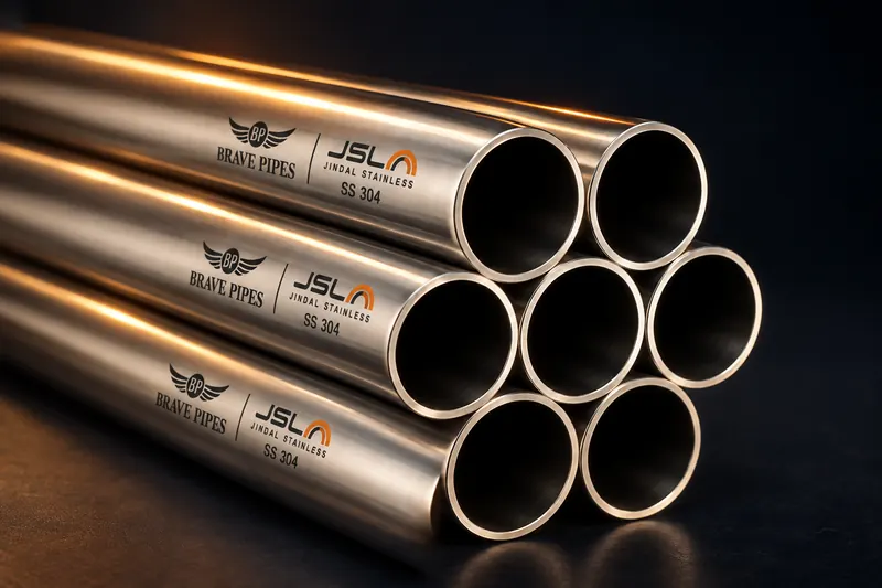 A bundle of Brave Pipes SS 304 round pipes